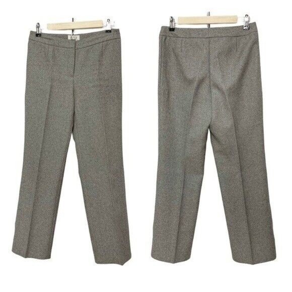Le Suit Women Dress Pants Sz 2P Tweed Trouser Gray - Picture 2 of 11